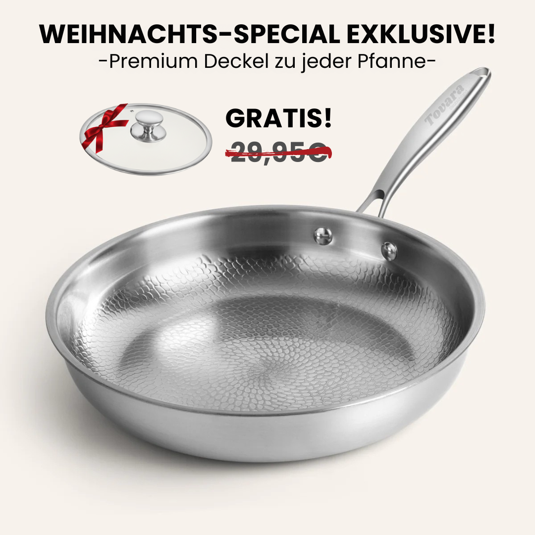 Tipanexi 30.0 Cm Titanium Antihaft-Bratpfanne Mit Deckel - Kratzfeste