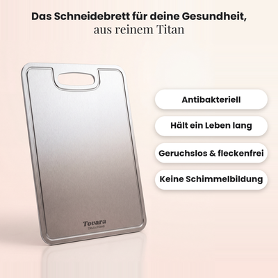 Titan-Schneidebrett ohne Mikroplastik und ohne Schimmel