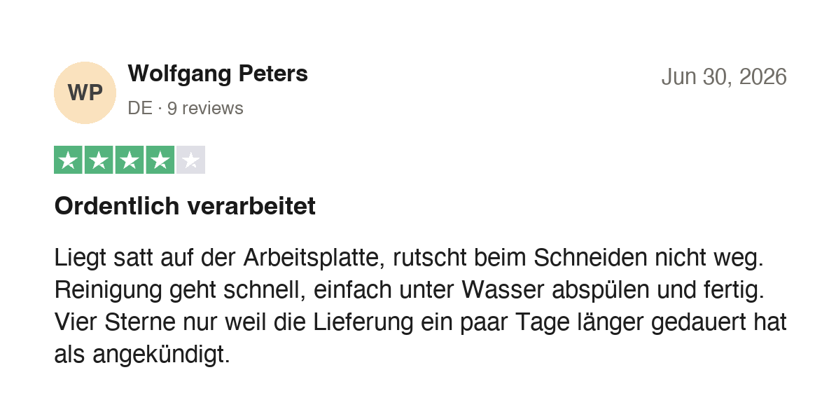 Trustpilot-Bewertung Wolfgang Peters