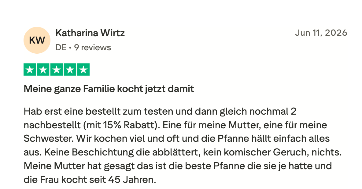 Trustpilot-Bewertung Katharina Wirtz