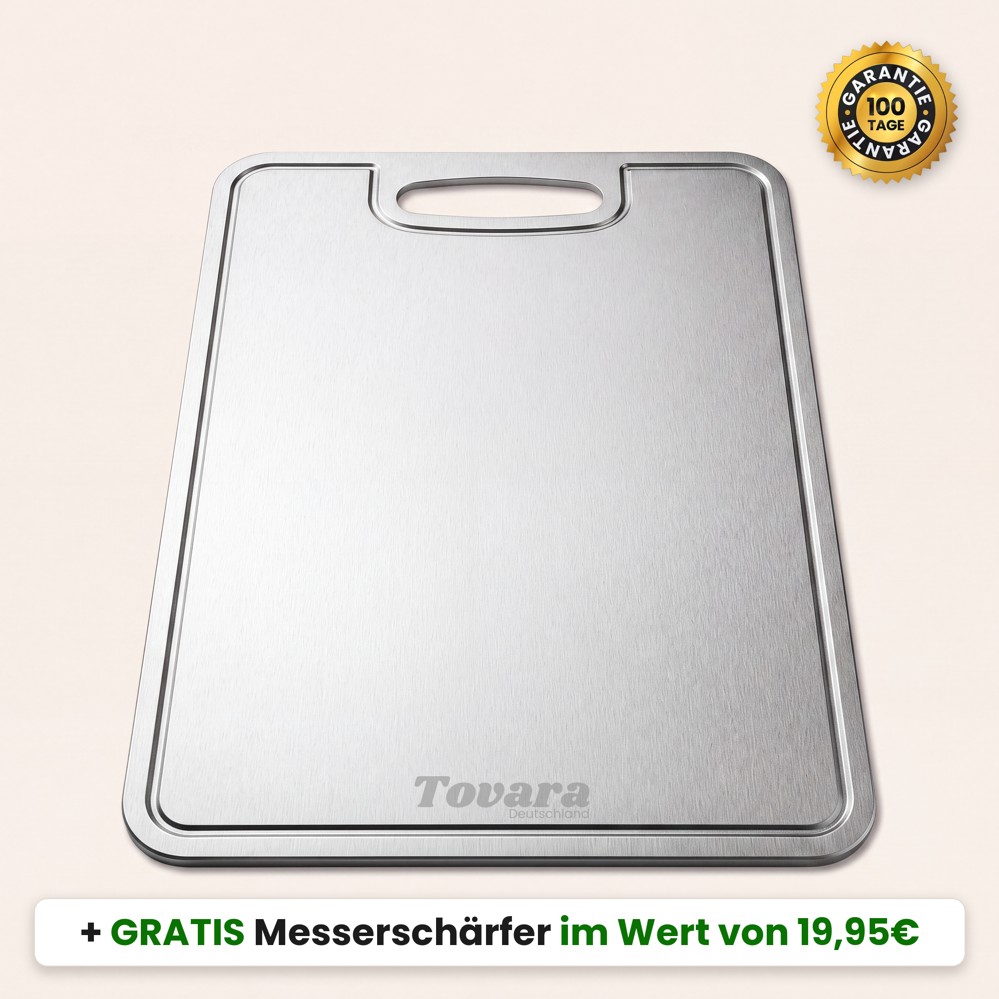 TitaniumPro Schneidebrett v2 aus reinem Titan