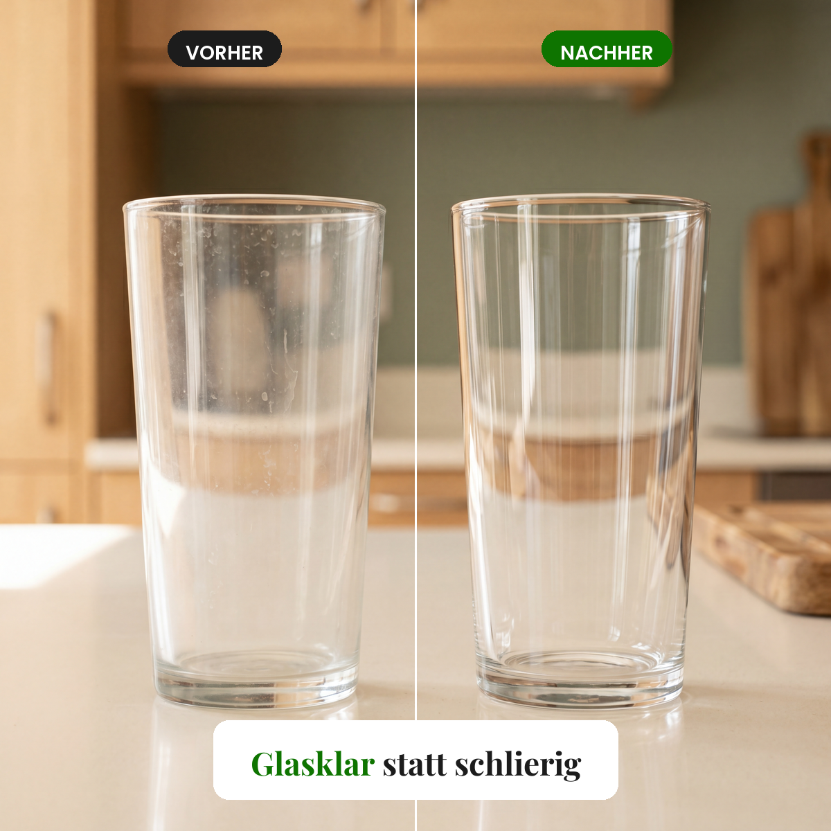 Vorher Nachher glasklar