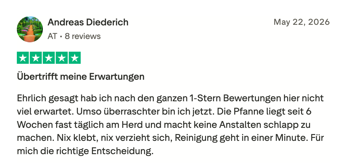 Trustpilot-Bewertung Andreas Diederich