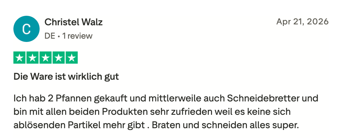 Trustpilot-Bewertung Christel Walz